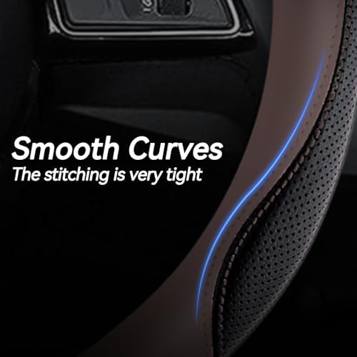 Car Steering Wheel Cover, Non-Slip Leather Protector - Image 3