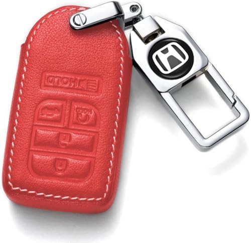 Leather Keychains, Metal Key Fob Cover Case, by ZERAL