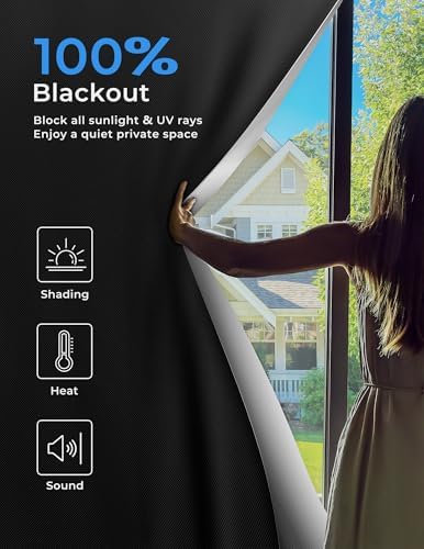 Sumobaby Blackout Curtains for Bedroom Portable 27"x60" Blackout Shades - Image 2