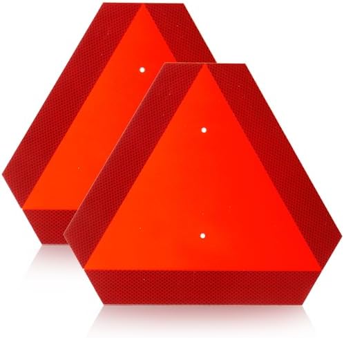 Nicunom 2 Pack Slow Moving Vehicle Sign, Aluminum Slow Moving Vehicle Triangle by Nicunom