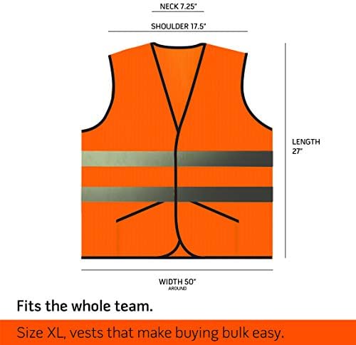 PeerBasics Pocket Safety Vest Bulk Pack Reflective High Visibility Men Women - Image 4