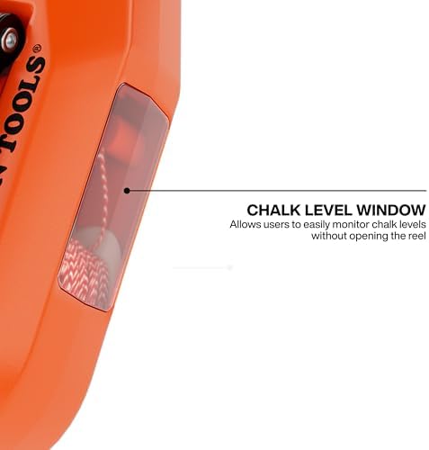 KLEIN TOOLS CHLK30S Compact Chalk Reel, 3:1 Gear Ratio, Quick-Release Spool - Image 5