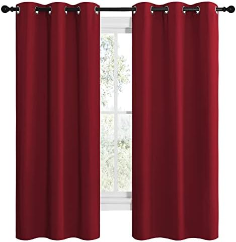 NICETOWN Burgundy Red Blackout Curtains - Image 2