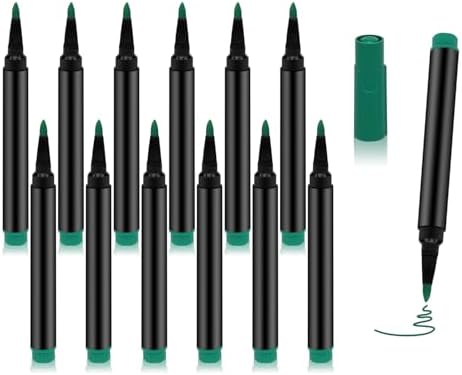 12 PCS Dark green Liquid Chalk Markers Wet or Dry Erase Fine Tip Neon Pens by Unknown