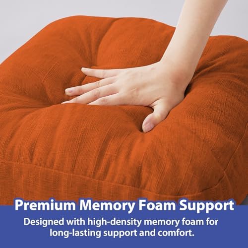IASEAHK Memory Foam Dining Chair Cushions, 16.5"x16.5"x3.5" - Image 5