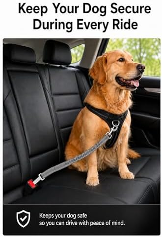 Dog Travel Tether 2Pcs, Adjustable Pet Travel Connector Strap - Image 2