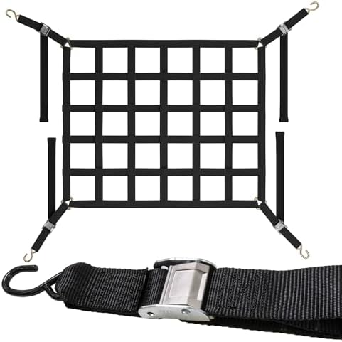 US Cargo Control Cargo Net for Pickup Truck Bed 4.2 FT x 3.5 FT, Adjustable by USCargoControl
