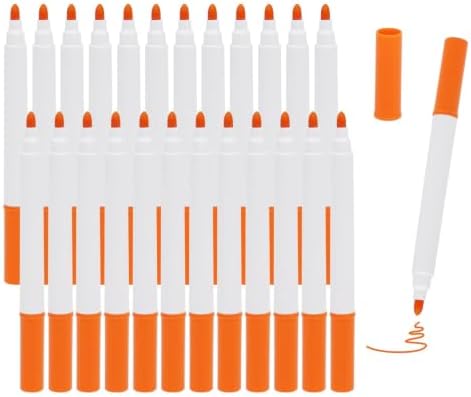 24 PCS Orange Liquid Chalk Markers, Fine Tip Neon Erasable Pens by Unknown