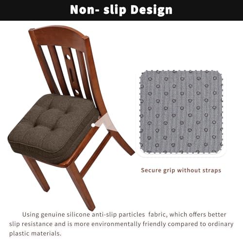 GOFORIT Kitchen Chair Cushions for Dining Chairs, 6 Pack - Image 4