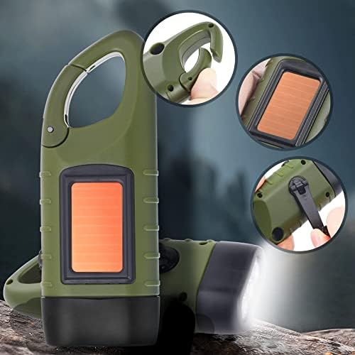 Simpeak 2-Pack Hand Crank Solar Powered Flashlight, Emergency Rechargeable LED - Image 6