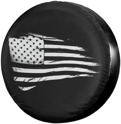 Delerain American Flag Patriotic Spare Tire Cover by Delerain