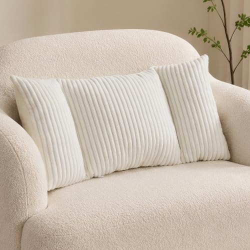 Corduroy Split Lumbar Support Pillow, 24×12×4 Inches Ergonomic 3 Section Back by Unknown
