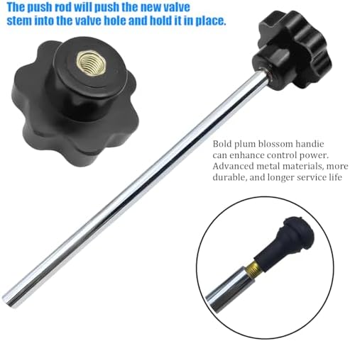 3PCS Tire Valve Stem Tool Kit Replacement Installation Set Black - Image 4