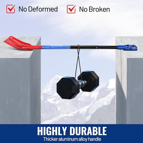WORKPRO 47" Adjustable Aluminum Snow Shovel, Detachable Shovel - Image 4
