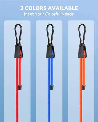 Lucky Straps 60" Orange Adjustable Carabiner Bungee Cords - Image 5
