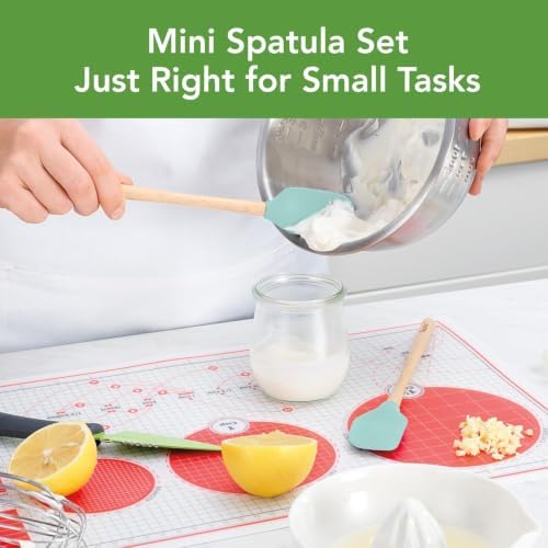 Tovolo Mini Spoon Spatula Wooden Handle Set - Image 2