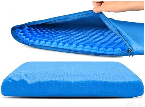 Gel Seat Cushion, Cool & Breathable 16inX13.7inX1in，ZD-LAN by Unknown