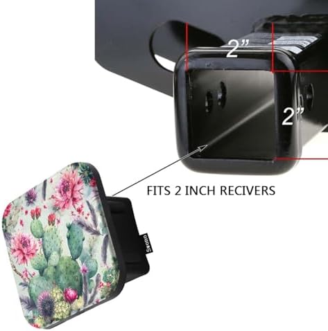 Swono Cactus Trailer Hitch Covers, Rubber Receiver Tube Hitch Plug - Image 3