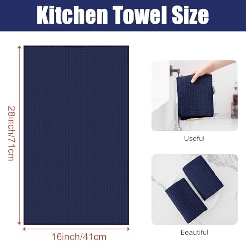 Homaxy Microfiber Waffle Weave Kitchen Towels, 6 Pack - Image 2