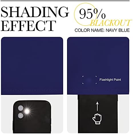 NICETOWN Navy Blue Laundry Room Blackout Curtains, 2 Panels - Image 4
