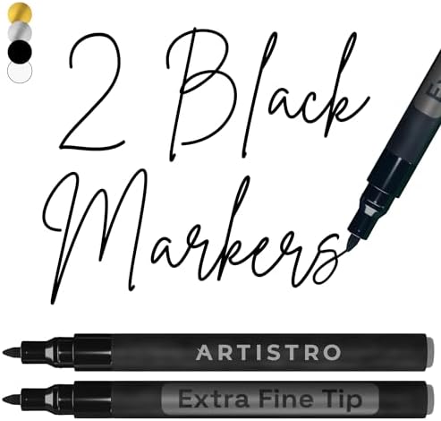 ARTISTRO Black Acrylic Paint Markers by ARTISTRO