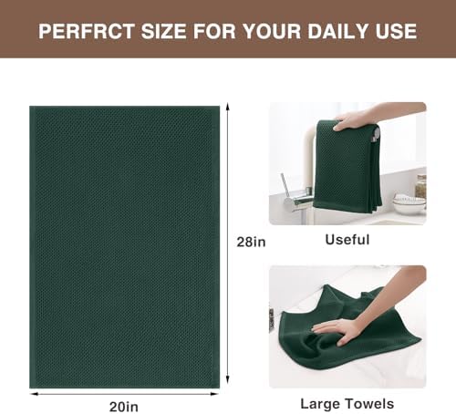 Homaxy 100% Cotton Oversized Waffle Weave Kitchen Towels 4-Pack - Image 3
