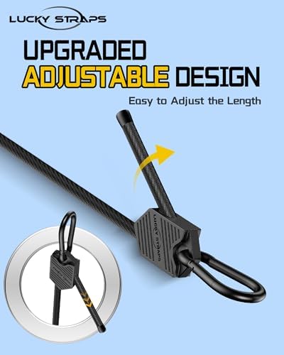 Lucky Straps 24" Black Adjustable Carabiner Bungee Cords - Image 3