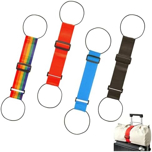 4 Pack Multi Use Strong Adjustable Luggage Connector Straps by Unknown