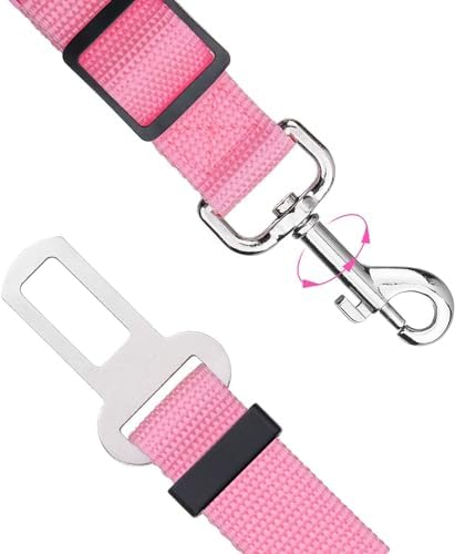 Elisel Elisel 2 Packs Adjustable Length Pet Dog Cat car seat Belt Pet seat Belt - Image 3