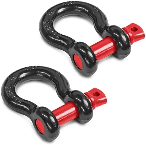 1" D Ring Shackle with 1-1/8" Screw Pin, 8.5T Working Load Limit / 51T Minimum by Jamiikury