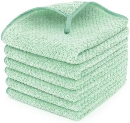 MaopaoBeauty 6 Pack Washcloth Set, Waffle Washcloth Towels Set, Microfiber by BESTCHOICEFORYOU%EF%BC%81