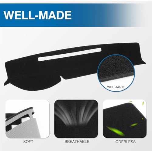 KUST Black Dash Cover for Toyota Tacoma 2005-2015 Pickup Non-Slip Dashboard - Image 4