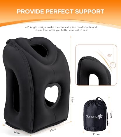 Sunany Travel Pillow, Upgraded Plane Pillow - Image 5