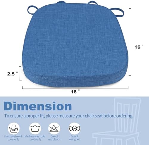 BUYUE Thickened 2.5" Dining Chair Cushions Set of 4, U-Shape High Density Foam - Image 3