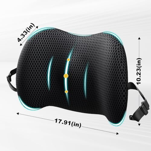 BYMECOST Lumbar Support Pillow for Car, Memory Foam Car Back Cushion - Image 2