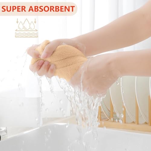 Homaxy 100% Cotton Waffle Weave Kitchen Dish Cloths 24-Pack - Image 3