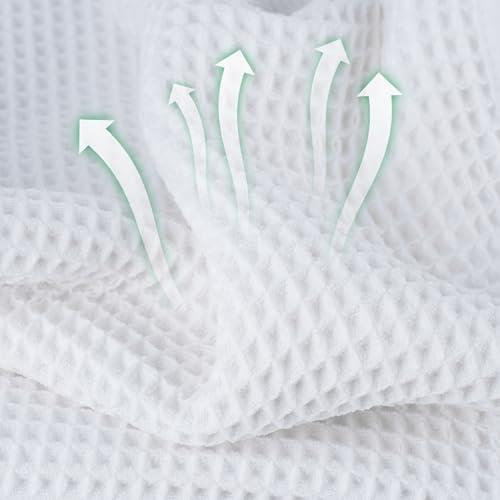 Microfiber Waffle Hand Towels, 2 Pieces, Fast Drying, Lint Free 430 GSM - Image 2