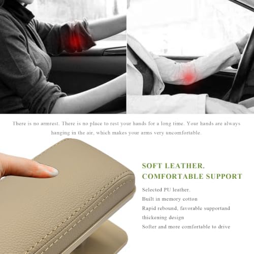 Car Armrest Pad, Adjustable Height Left Elbow Support Anti-Fatigue Car Door Arm - Image 5