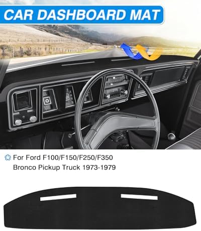 CARTIST Black Dash Cover for Ford F100/F150/F250/F350/Bronco 1973-1979 - Image 2