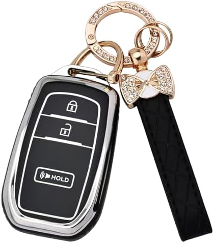 for Toyota Key fob Cover, 3 Buttons Soft TPU Key Fob Case by JAMCARI