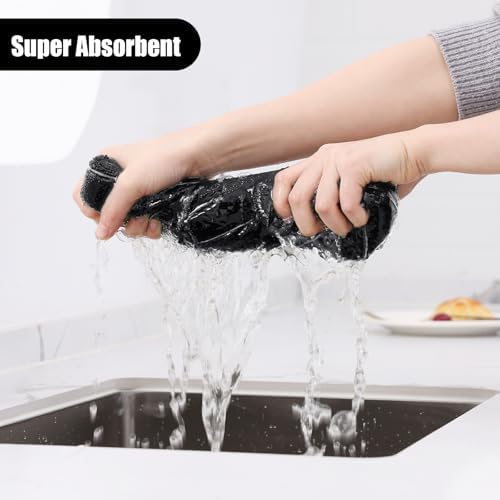 Homaxy Microfiber Kitchen Towels and Dishcloths Sets, 12 Pack - Image 3
