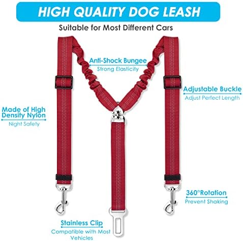 SlowTon Double Dog Seat Belt for Car - Image 3