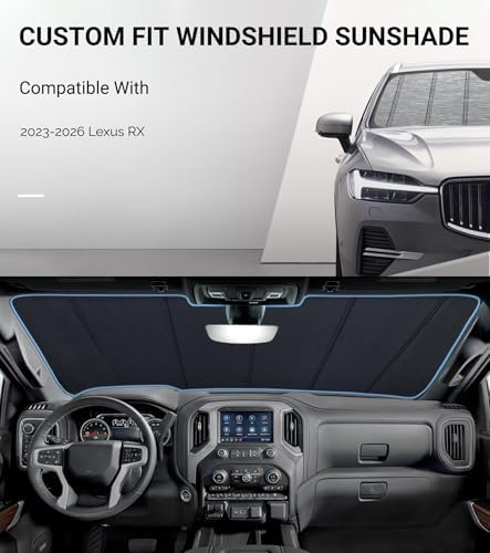Pigenius Windshield Sunshade for Lexus RX 2023-2026 Custom Front Window Sun - Image 2