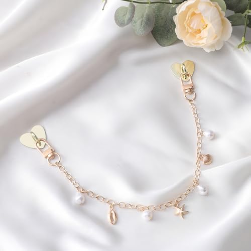 Cute Rearview Mirror Charm Boho Aesthetic Pearl Starfish Chain - Image 4