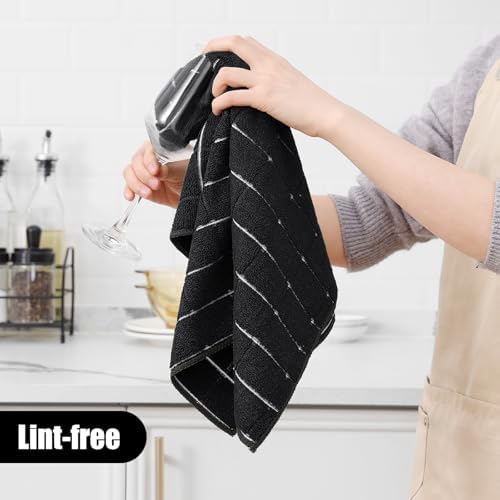Homaxy Microfiber Kitchen Towels and Dishcloths Sets, 12 Pack - Image 4