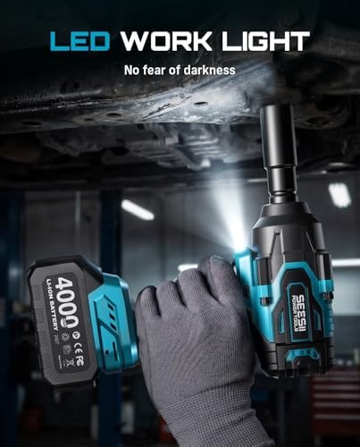 Seesii Impact Wrench 1000N.m & 46PCS 1/4″ Drive Socket Set Tool - Image 6