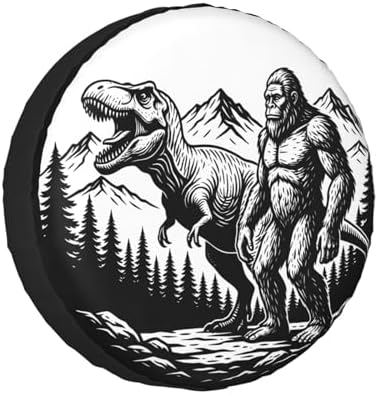 Dinosaur Forest Spare Tire Cover SUV Trailer Truck RV 17 Inch by FATTTYCY