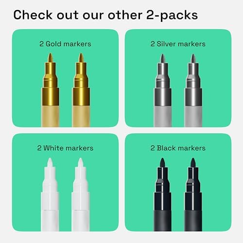 ARTISTRO Black Acrylic Paint Markers - Image 6