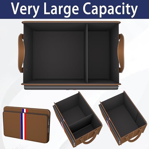 Homeve Trunk Organizer for Car, Waterproof Collapsible 3 Compartments Car - Image 4