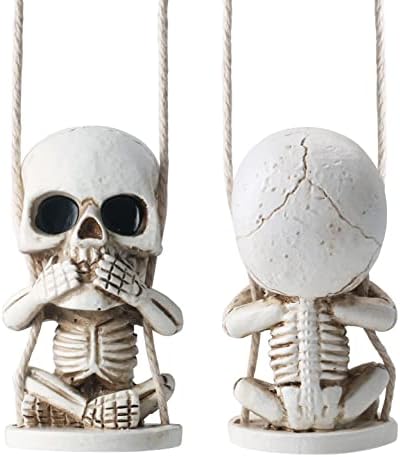 Horror Halloween Skull Decor of Rearview Mirror Hanging Car Accessories by Idefair